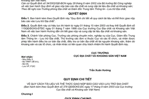 Quyết định 378 QĐ/ĐCKS-ĐC  quy cách tài liệu thể thức nộp báo cáo