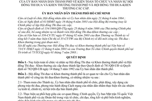 Quyết định 186/2003/QĐ-UB kiện toàn tổ chức nhân sự Hội đồng Thi đua và khen thưởng thành phố và Hội đồng Thi đua-Khen thưởng các cấp