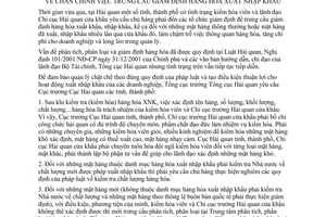 Chỉ thị 02/2003/CT-TCHQ chấn chỉnh trưng cầu giám định hàng hoá xuất nhập khẩu