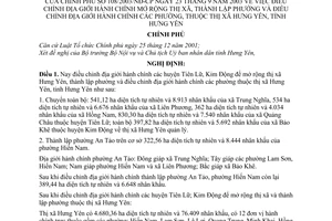 Nghị định 108/2003/NĐ-CP điều chỉnh địa giới hành chính mở rộng thị xã thành lập phường thị xã Hưng Yên tỉnh Hưng Yên