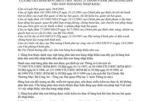 Thông tư 91/2003/TT-BTC hướng dẫn dán tem hàng nhập khẩu