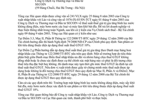 Công văn 4952/TCHQ-KTTTthuế suất thuế GTGT