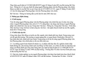 Công văn 4348/VHTT-TCCB thi nâng ngạch lên phương pháp viên chính