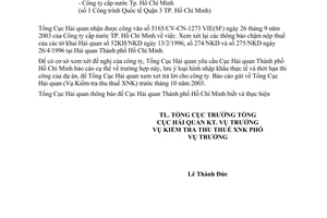 Công văn 5424/TCHQ-KTTT báo cáo thực hiện