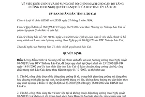 Quyết định 484/2003/QĐ.UB chế độ chính sách cán bộ tăng cường Lào Cai
