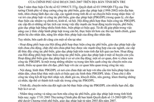 Chỉ thị 12/2003/CT-UB Chương trình phổ biến giáo dục pháp luật 2003-2007 Bến Tre