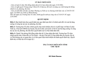 Quyết định 242/2003/QĐ-UB Quy định tạm thời chính sách cán bộ tăng cường