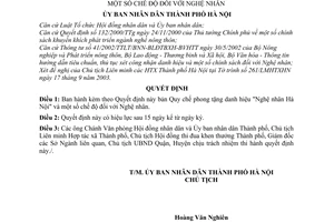 Quyết định 120/2003/QĐ-UB Quy chế phong tặng danh hiệu "Nghệ nhân Hà Nội" chế độ đối với Nghệ nhân