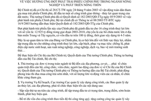 Chỉ thị 103/2003/CT-BNN hưởng ứng đợt phát trái phiếu Chính phủ ngành Nông nghiệp Phát triển nông thôn