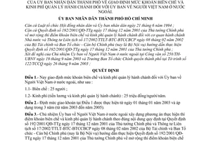 Quyết định 219/2003/QĐ-UB giao định mức khoán biên chế kinh phí quản lý hành chính đối với Ủy ban về Người Việt Nam ở nước ngoài