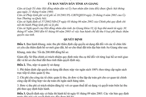 Quyết định 1906/2003/QĐ-UB chế độ thu, nộp quản lý sử dụng phí thẩm định
