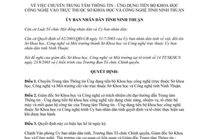 Quyết định 115/2003/QĐ-UB Trung tâm Thông tin Ứng dụng tiến bộ Ninh Thuận