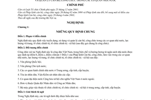 Nghị định 117/2003/NĐ-CP tuyển sử dụng quản lý cán bộ, công chức trong cơ quan Nhà nước