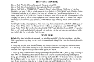 Quyết định 1127/2003/QĐ-TTg cơ chế chính sách phát triển sản xuất ván nhân tạo