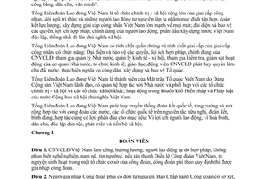 Điều lệ Công đoàn Việt Nam năm 2003