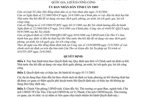 Quyết định 62/2003/QĐ-UB Quy định tạm thời Chính sách tái định cư