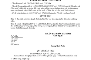 Quyết định 3641/QĐ-UB 2003 ban hành quy chế làm việc Sở Khoa học Công nghệ Long An