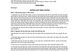 Nghị định 123/2003/NĐ-CP tiêu chuẩn vật chất hậu cần đối với quân nhân tại ngũ