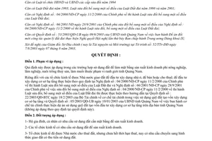 Quyết định 111/2003/QĐ-UB giao đất có thu tiền sử dụng đất