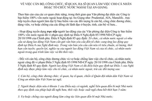Chỉ thị 28/2003/CT-UB cán bộ công chức sĩ quan hạ sĩ quan làm việc cho cá nhân nước ngoài tại An Giang