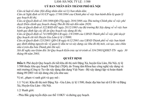 Quyết định 140/2003/QĐ-UB phê duyệt Quy hoạch chi tiết khu đô thị mới Đặng Xá Huyện Gia Lâm- Hà Nội, Tỷ lệ : 1/500