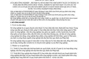 Thông tư liên tịch 02/2003/TTLT-BCN-BNV  hướng dẫn chức năng, nhiệm vụ, quyền hạn và cơ cấu tổ chức của cơ quan chuyên môn công nghiệp
