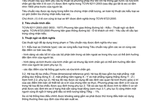 Tiêu chuẩn ngành 22TCN 322:2003 về phương tiện giao thông cơ giới đường bộ -hệ thống gạt nước và rửa kính chắn gió của ô tô con- yêu cầu kỹ thuật và phương pháp thử do Bộ Giao thông vận tải ban hành