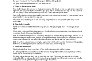 Tiêu chuẩn ngành 22TCN 318:2003 về phương tiện giao thông cơ giới đường bộ cơ cấu neo giữ đai an toàn của ôtô- yêu cầu kỹ thuật và phương pháp thử do Bộ Giao thông vận tải ban hành