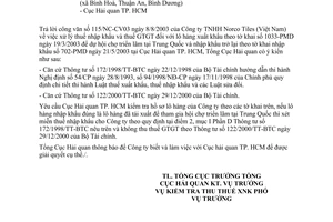 Công văn 5585 TCHQ/KTTT thuế nhập khẩu&thuế GTGT