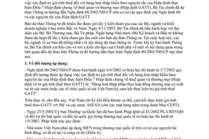 Công văn 11693 TC/CST triển khai thực hiện NĐ 60/2002/NĐ-CP