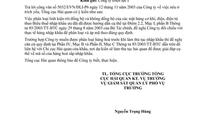 Công văn 5921/TCHQ-GSQL mã số thuế linh kiện để lắp ráp công tơ điện tử