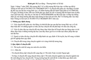 Công văn 10964/YT-K2ĐT hướng dẫn thực hiện Thông tư liên tịch 30/2003/TTLT/BGD&ĐT-BYT