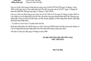 Công văn 5412/TM-XNK nhập khẩu xe mô tô phân khối lớn