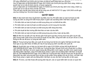 Quyết định 184/2003/QĐ-BTC mức thu phí kiểm định an toàn kỹ thuật chất lượng tàu biển công trình biển thuộc phạm vi giám sát của Đăng kiểm Việt Nam