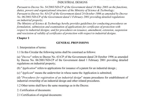 Circular No. 29/2003/TT-BKHCN providing guidelines for implementation of procedu