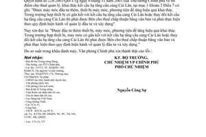 Thông báo 5538/2003/VPCP-CN đính chính văn bản