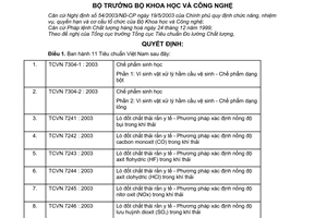 Quyết định 31/2003/QĐ-BKHCN Tiêu chuẩn Việt Nam