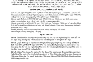 Quyết định 1509/2003/QĐ-NHNN Quy chế cho vay của Ngân hàng Nhà nước đối với ngân hàng thương mại nhà nước có bảo đảm bằng cầm cố trái phiếu đặc biệt