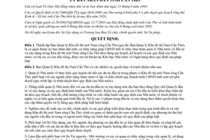 Quyết định 70/2003/QĐ-UB thành lập Ban Quản lý Khu đô thị mới Nam sông Cần Thơ