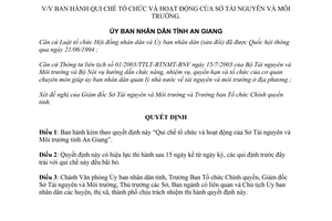 Quyết định 2318/2003/QĐ-UB-TC qui chế tổ chức và hoạt động của Sở Tài nguyên