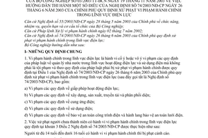 Thông tư 03/2003/TT-BCN xử phạt vi phạm hành chính trong lĩnh vực điện lực hướng dẫn thi hành Nghị định 74/2003/NĐ-CP