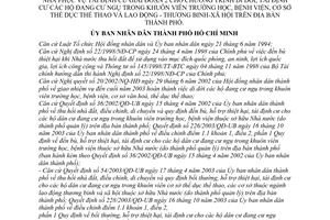 Quyết định 275/2003/QĐ-UB duyệt kế hoạch cân đối quỹ nhà phục vụ tái định cư GĐ2 di dời tái định cư hộ ngụ trường bệnh viện cơ sở thể thao LĐTBXH