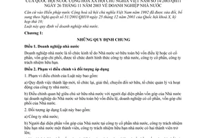 Luật doanh nghiệp nhà nước 2003 14/2003/QH11