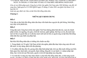 Luật Bầu cử Đại biểu Hội đồng nhân dân 2003 12/2003/QH11