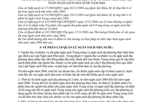 Thông tư 114/2003/TT-BTC hướng dẫn thi hành chủ trương, biện pháp tổ chức thực hiện dự toán ngân sách nhà nước năm 2004