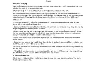 Tiêu chuẩn Việt Nam TCVN 7246:2003 về lò đốt chất thải rắn y tế - phương pháp xác định nồng độ lưu huỳnh dioxit (SO2) trong khí thải do Bộ Khoa học và Công nghệ ban hành