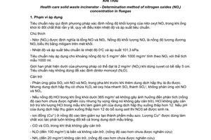 Tiêu chuẩn Việt Nam TCVN 7245:2003 về Lò đốt chất thải rắn y tế - Phương pháp xác định nồng độ nitơ oxit (NOx) trong khí thải do Bộ Khoa học và Công nghệ ban hành
