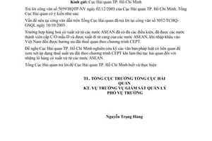 Công văn 6368/TCHQ-GSQL C/O mẫu D