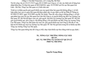 Công văn 6375/TCHQ-GSQL mã số hàng hoá nhập khẩu