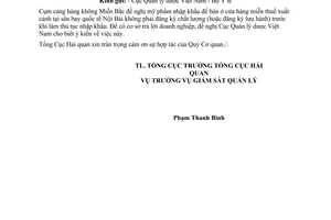 Công văn 6522/TCHQ-GSQL mỹ phẩm nhập khẩu để bán ở cửa hàng miễn thuế xuất cảnh